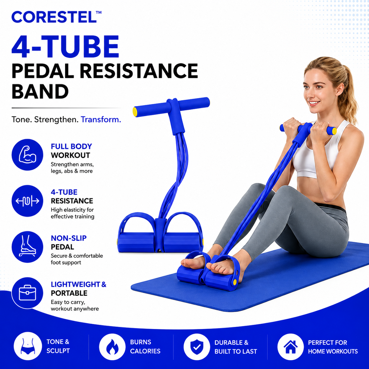 CORESTEL™ - Pedal Resistance Trainer For Home Gym